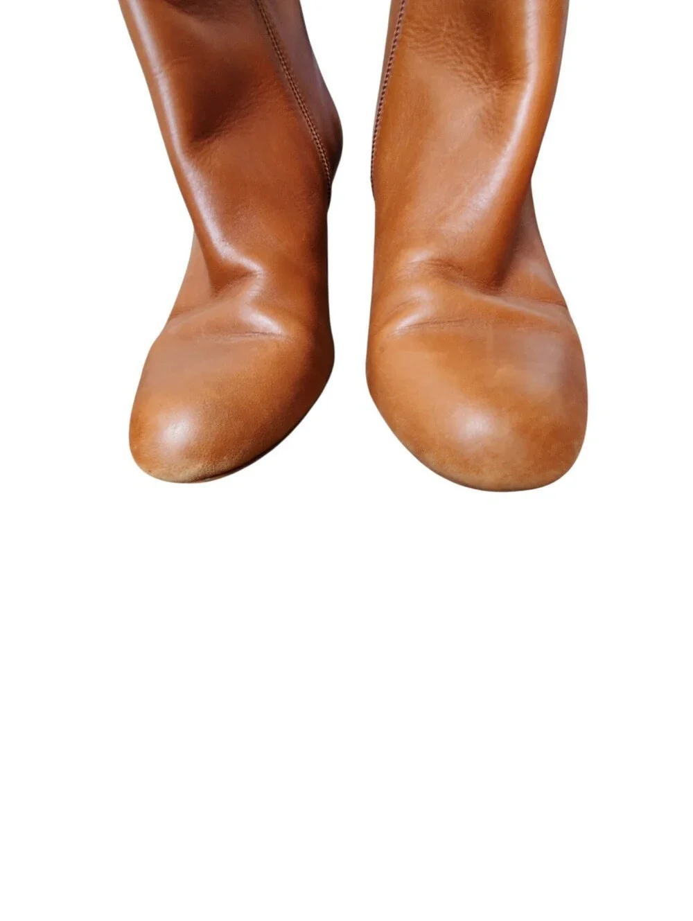 Coach Hickory Studded Leather Ankle Bootie 7B Tan Western Boho